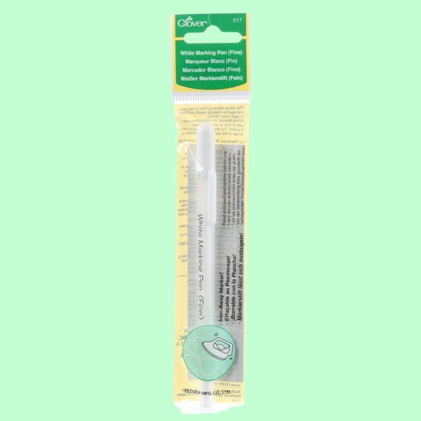 Clover White Marking Pen (Water or Iron Off)