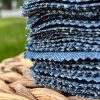 Washed + Worn Denim Squares #001 - Reclaimed Jean Pack – 6.5” Squares