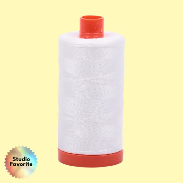 Aurifil 50wt Cotton Thread (Natural White, 1422 yds)