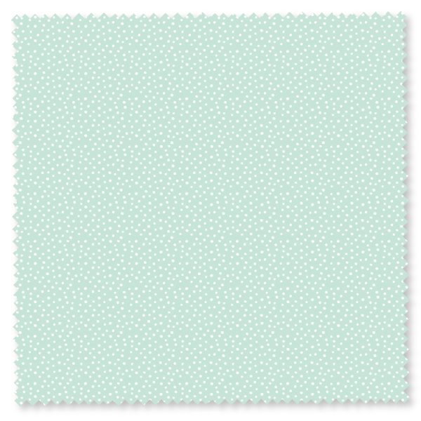 600018_specklesArtboard 22-100 Mint green fabric with tiny white dots from the Felicity Basics collection by Felicity Fabrics